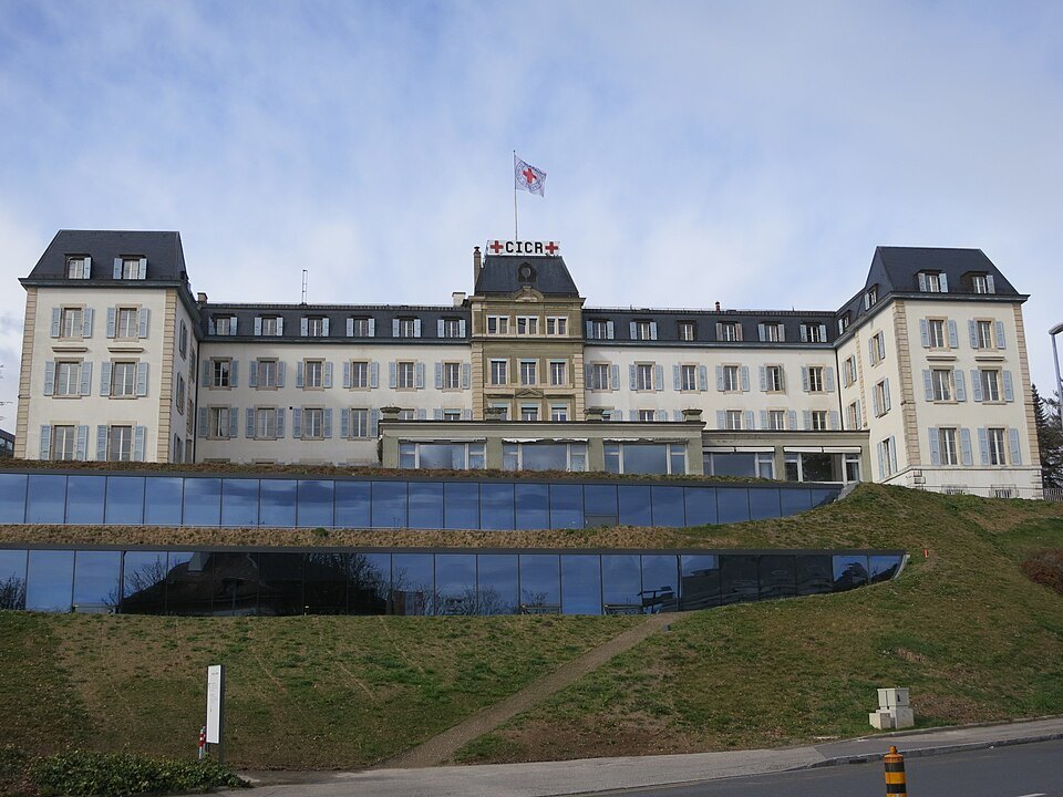 The Red Cross headquarters on its hill above the museum